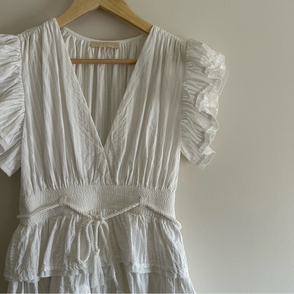 Ulla Johnson Camilla Mini Ruffle Dress Cowrie Size 2 - Picture 10 of 13